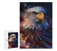 American Flag Eagle Art Print Puzzle 1000 Pièces Educa Jouet en Bois Cadeau Unique Décoration Intérieure Jeu Éducatif Challenge Toy Adultes Et Enfants À Partir De 14 Ans 300 PCS