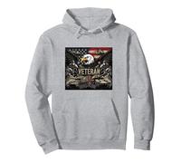 American Flag Eagle Veteran | Journée des Anciens Combattants Militaires de l'armée américaine Sweat à Capuche, Unisexe pour Adultes, Gris Chiné, XL