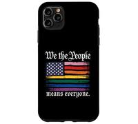 American Flag Gay Pride Month We The People Means Everyone Coque pour iPhone 11 Pro Max