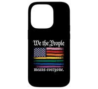 American Flag Gay Pride Month We The People Means Everyone Coque pour iPhone 14 Pro
