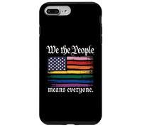 American Flag Gay Pride Month We The People Means Everyone Coque pour iPhone 7 Plus/8 Plus