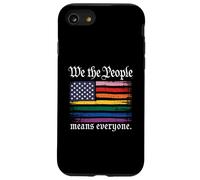 American Flag Gay Pride Month We The People Means Everyone Coque pour iPhone SE (2020) / 7/8
