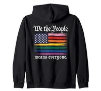 American Flag Gay Pride Month We The People Means Everyone Sweat à Capuche