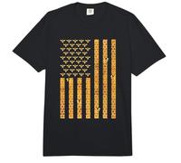 American Flag Honeycomb Honey Bees Beekeeping Beekeeper Gift Comfort Colors Adult Heavyweight T-Shirt