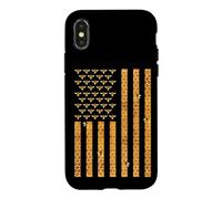 American Flag Honeycomb Honey Bees Beekeeping Beekeeper Gift Coque pour iPhone X/XS