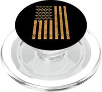 American Flag Honeycomb Honey Bees Beekeeping Beekeeper Gift PopSockets PopGrip pour MagSafe