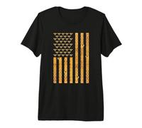 American Flag Honeycomb Honey Bees Beekeeping Beekeeper Gift T-Shirt Haut de Gamme