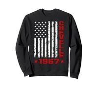 American Flag Jersey Style 67 Chevelle 1967 Muscle Car Sweatshirt