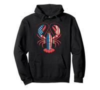 American Flag Lobster 4 juillet Célébration Sweat à Capuche