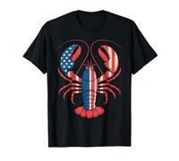 American Flag Lobster 4 juillet Célébration T-Shirt