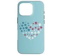 American Flag Patriotic Dog and Cat Paw Print 4th of July Coque pour iPhone 16 Pro