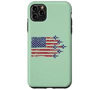 American Flag Patriotic Fighter Jet Airplane Flyover 4th Coque pour iPhone 11 Pro Max