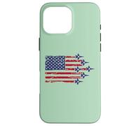 American Flag Patriotic Fighter Jet Airplane Flyover 4th Coque pour iPhone 16 Pro Max