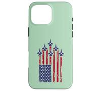 American Flag Patriotic Fighter Jet Airplane Flyover 4th Coque pour iPhone 16 Pro Max