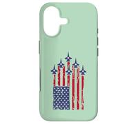 American Flag Patriotic Fighter Jet Airplane Flyover 4th Coque pour iPhone 17