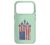 American Flag Patriotic Fighter Jet Airplane Flyover 4th Coque pour iPhone 17 Pro