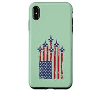 American Flag Patriotic Fighter Jet Airplane Flyover 4th Coque pour iPhone XS Max