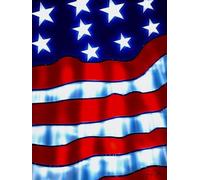 American Flag, Patriotic, USA, 200 Star-Detailed Page, 8x11, Patriotic Hardcover Journal, Art Pad, Sketchbook, Drawing Book: Created With Hand-Drawn Art By: Artist Mary Elisabeth Linder @ MaryEMade