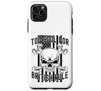 American Flag Skull Bones 4th July Too Cool for British Rule Coque pour iPhone 11 Pro Max
