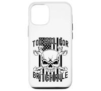 American Flag Skull Bones 4th July Too Cool for British Rule Coque pour iPhone 12/12 Pro