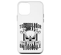 American Flag Skull Bones 4th July Too Cool for British Rule Coque pour iPhone 12 Mini