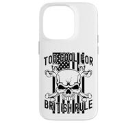 American Flag Skull Bones 4th July Too Cool for British Rule Coque pour iPhone 14 Pro