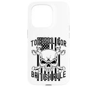 American Flag Skull Bones 4th July Too Cool for British Rule Coque pour iPhone 15 Pro