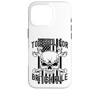 American Flag Skull Bones 4th July Too Cool for British Rule Coque pour iPhone 16 Pro