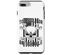 American Flag Skull Bones 4th July Too Cool for British Rule Coque pour iPhone 7 Plus/8 Plus