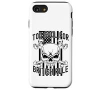 American Flag Skull Bones 4th July Too Cool for British Rule Coque pour iPhone SE (2020) / 7/8