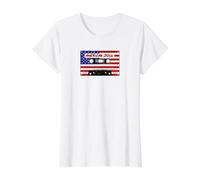 American Flag Soul Cassette Stars & Stripes 4 Juillet T-Shirt Graphique avec Valeur