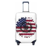 American_flag_Sunflower Housses de bagage de voyage élastiques 45,7 à 81,3 cm, noir, S