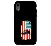 American Flag Trucker Semi-remorque 18 Roues Camion conducteur Coque pour iPhone XR