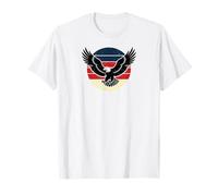 American Flag USA Patriotic Eagle Flying Trees Graphic Gift T-Shirt