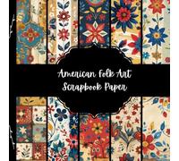 American Folk Art Scrapbook Paper, USA Junk Journal Paper, Patriotic Decorative Paper, DIY Projects, Origami, Collage Sheets, Decoupage Paper, 10 Designs, Double Sided