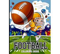 American Football Coloring Book For Kids With 36 Game Scenes