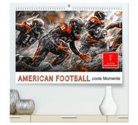 American Football - coole Momente (hochwertiger Premium Wandkalender 2026 DIN A2 quer), Kunstdruck in Hochglanz: NFL und Super Bowl machten ihn weltweit bekannt