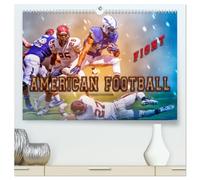 American Football - Fight (hochwertiger Premium Wandkalender 2026 DIN A2 quer), Kunstdruck in Hochglanz: American Football, Teamsport der Extra-Klasse - beeindruckende Bilder in Wasserfarben-Technik.