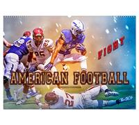 American Football - Fight (Wandkalender 2026 DIN A2 quer), CALVENDO Monatskalender: American Football, Teamsport der Extra-Klasse - beeindruckende Bilder in Wasserfarben-Technik.