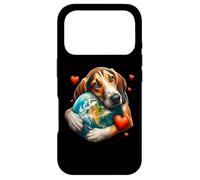 American Foxhound Dog Earth Day Hug Love Owner Planet Globe Coque pour iPhone 17 Pro