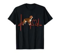 American Foxhound Dog Heartbeat EKG Mes Chiens sont Mon Cardio T-Shirt