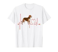 American Foxhound Dog Heartbeat EKG Mes Chiens sont Mon Cardio T-Shirt