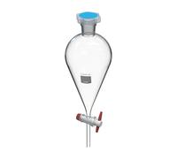 American Fristaden Lab Entonnoir séparateur de 125 ml avec vanne d'arrêt en PTFE | Verre borosilicate de qualité laboratoire | Taille de joint 24/29 | Entonnoir de séparation pour une utilisation en