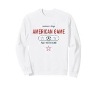 American Game Soccer Fan 2026 Jouez avec cœur Sweatshirt