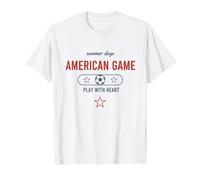 American Game Soccer Fan 2026 Jouez avec cœur T-Shirt