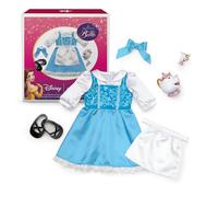 American Girl Disney Princess Belle Robe bleue Mme Potts, puce et accessoires pour poupées 45,7 cm