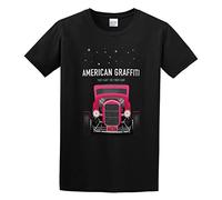 American Graffiti Alternative Movie Poster Movie Poster Boy Transparent T-Shirt Graphic Tee Printed Top Mens Black Shirt 3XL
