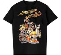 American Graffiti Movie Mens T-Shirt Printed Graphic Top Unisex Tee Black 3XL