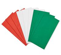 American Greetings 125 feuilles de papier de soie en vrac pour Noël, anniversaires, vacances et toutes les occasions (rouge, vert, blanc) - 50,8 x 50,8 cm
