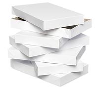 American Greetings Boîtes à chemises blanches avec couvercles pour Noël et toutes les fêtes (6 boîtes, 37,5 x 24,1 cm)